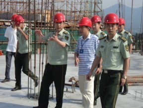 武警总队相关领导视察视察我代建公司项目工程-浙江